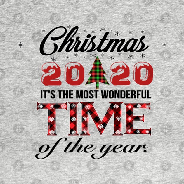 Christmas 2020, Most Wonderful Time Of The Year 2020, Matching Family Christmas Shirts, Buffalo Plaid, by Rabie